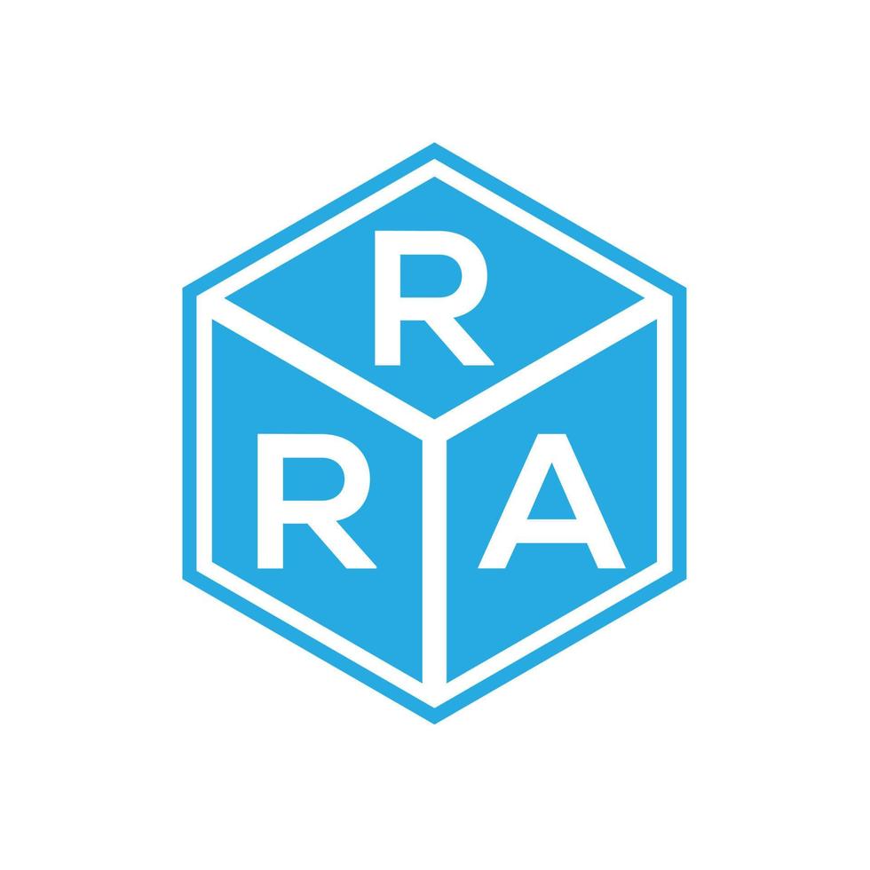 création de logo de lettre rra sur fond noir. concept de logo de lettre initiales créatives rra. conception de lettre rra. vecteur