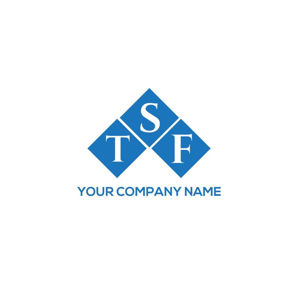 création de logo de lettre tsf sur fond blanc. concept de logo de lettre initiales créatives tsf. conception de lettre tsf. vecteur