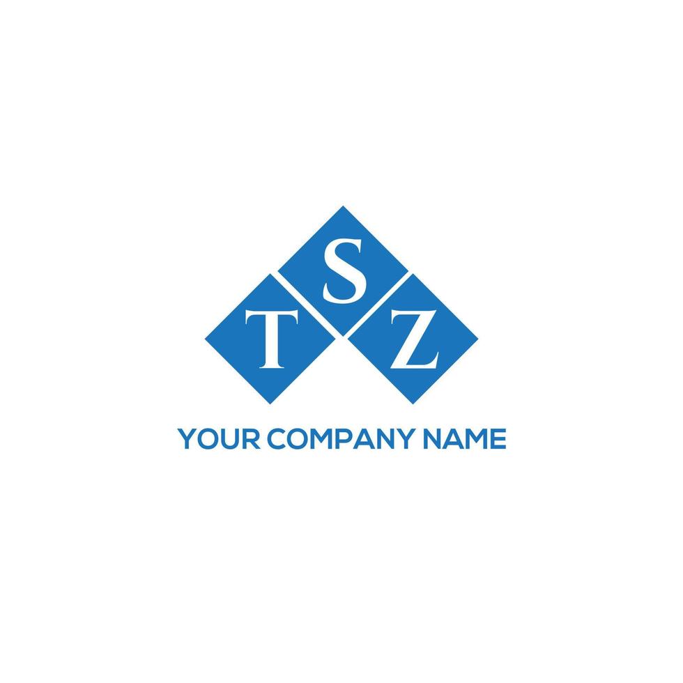 création de logo de lettre tsz sur fond blanc. concept de logo de lettre initiales créatives tsz. conception de lettre tsz. vecteur
