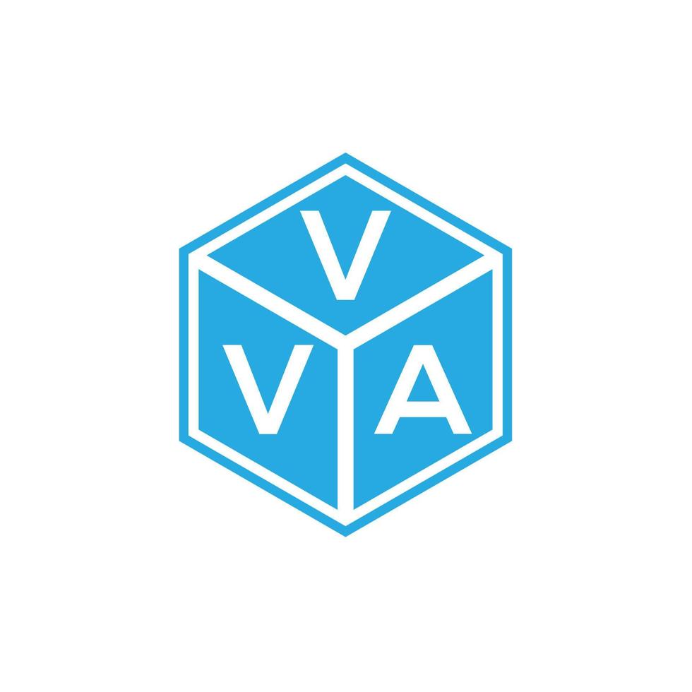 création de logo de lettre vva sur fond noir. concept de logo de lettre initiales créatives vva. conception de lettre vva. vecteur