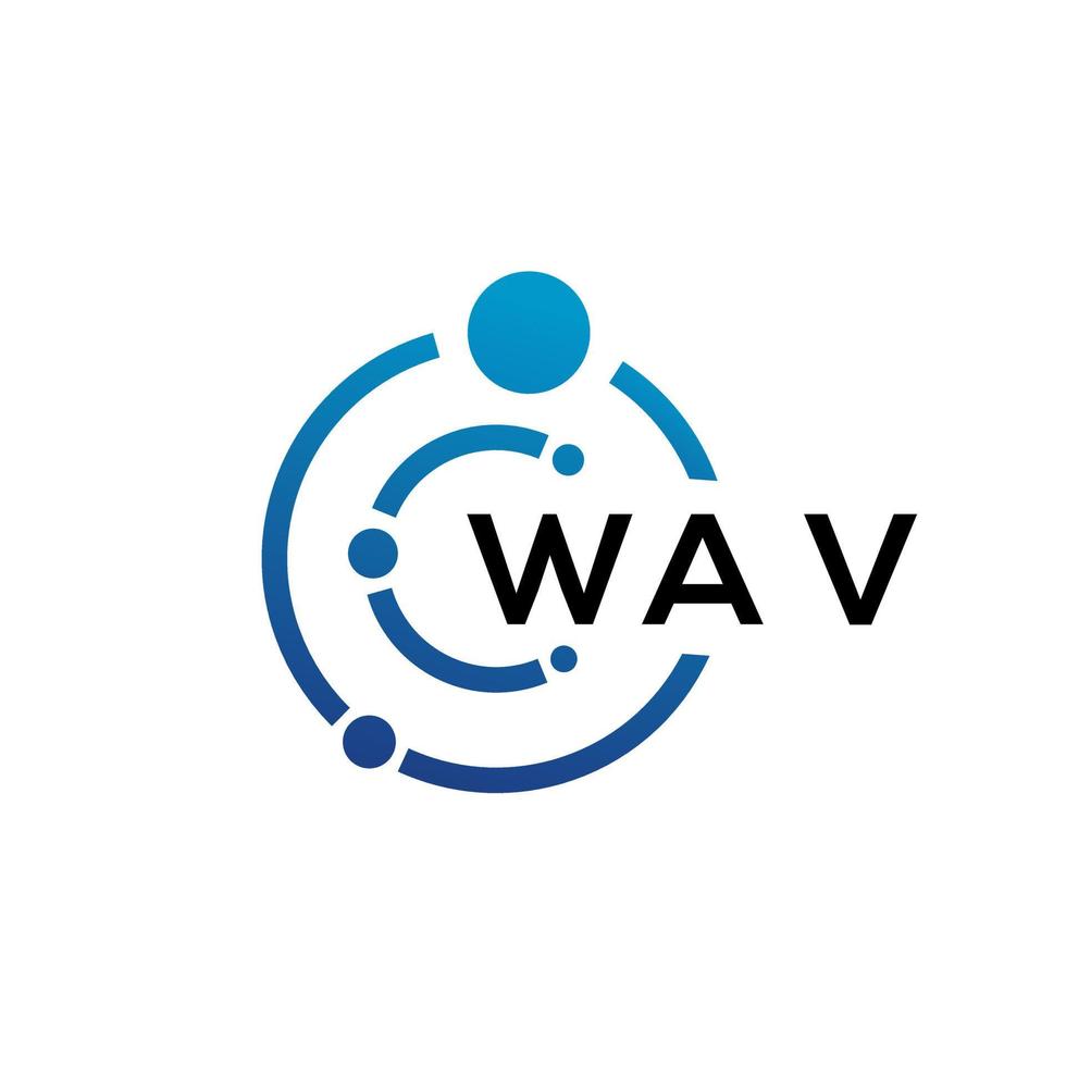 création de logo de technologie de lettre wav sur fond blanc. wav creative initiales lettre il logo concept. conception de lettre wav. vecteur