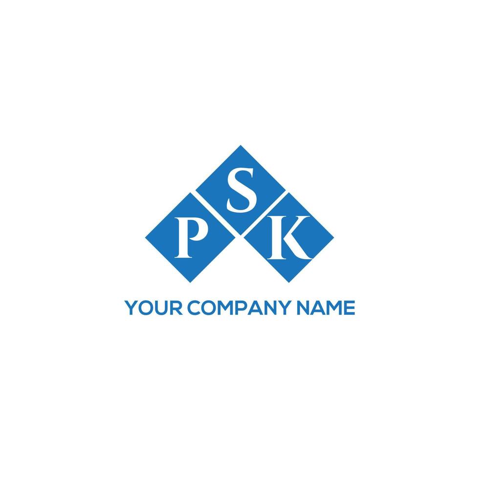 création de logo de lettre psk sur fond blanc. concept de logo de lettre initiales créatives psk. conception de lettre psk. vecteur
