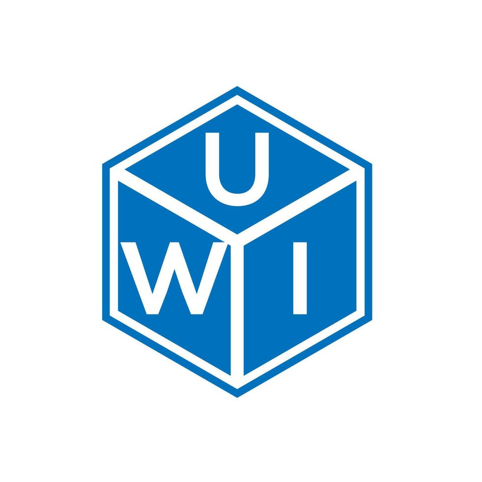 création de logo de lettre uwi sur fond noir. concept de logo de lettre initiales créatives uwi. conception de lettre uwi. vecteur