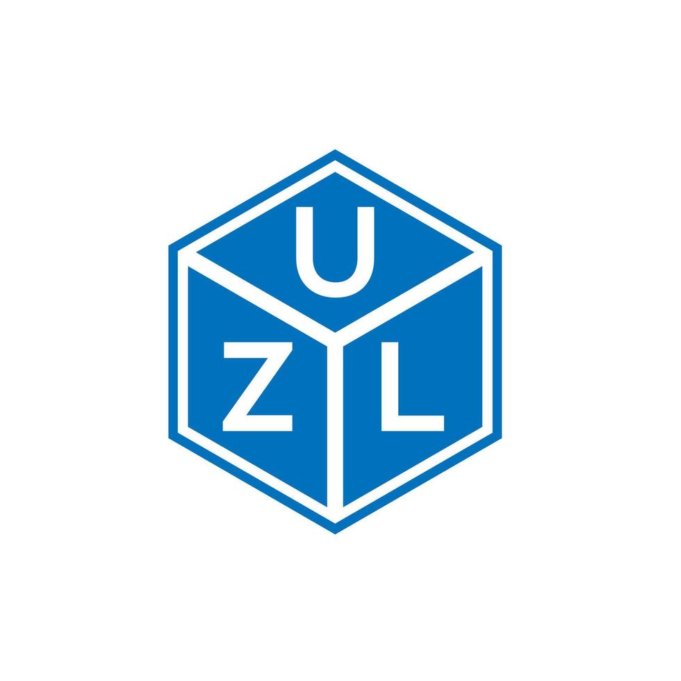 création de logo de lettre uzl sur fond noir. concept de logo de lettre initiales créatives uzl. conception de lettre uzl. vecteur