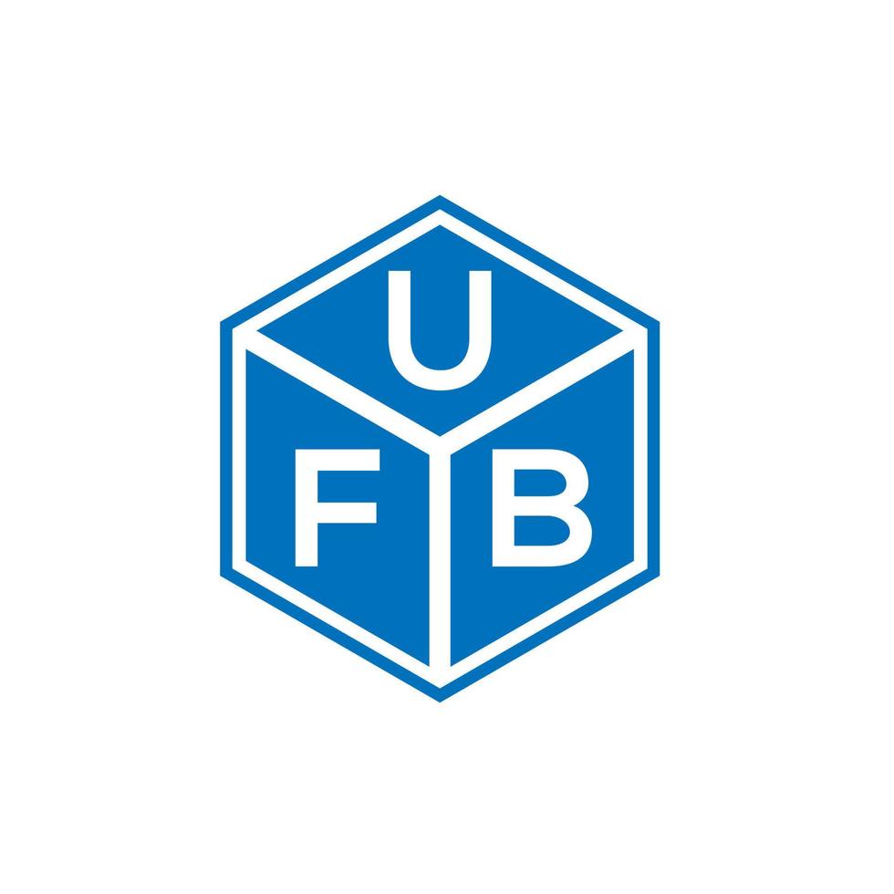 création de logo de lettre ufb sur fond noir. concept de logo de lettre initiales créatives ufb. conception de lettre ufb. vecteur