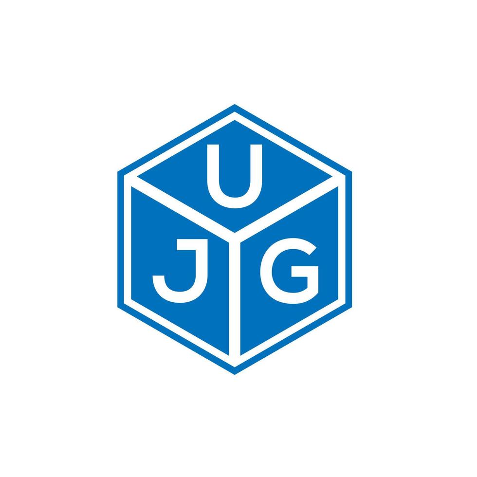création de logo de lettre ujg sur fond noir. concept de logo de lettre initiales créatives ujg. conception de lettre ujg. vecteur