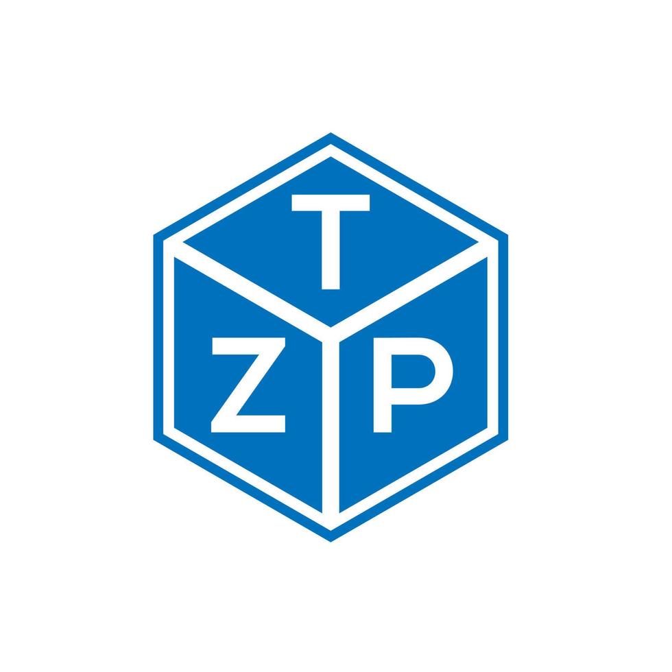 création de logo de lettre tzp sur fond noir. concept de logo de lettre initiales créatives tzp. conception de lettre tzp. vecteur