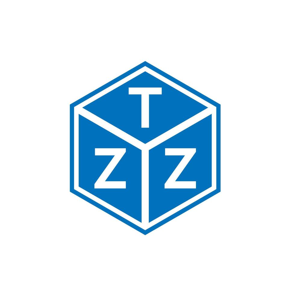 création de logo de lettre tzz sur fond noir. concept de logo de lettre initiales créatives tzz. conception de lettre tzz. vecteur