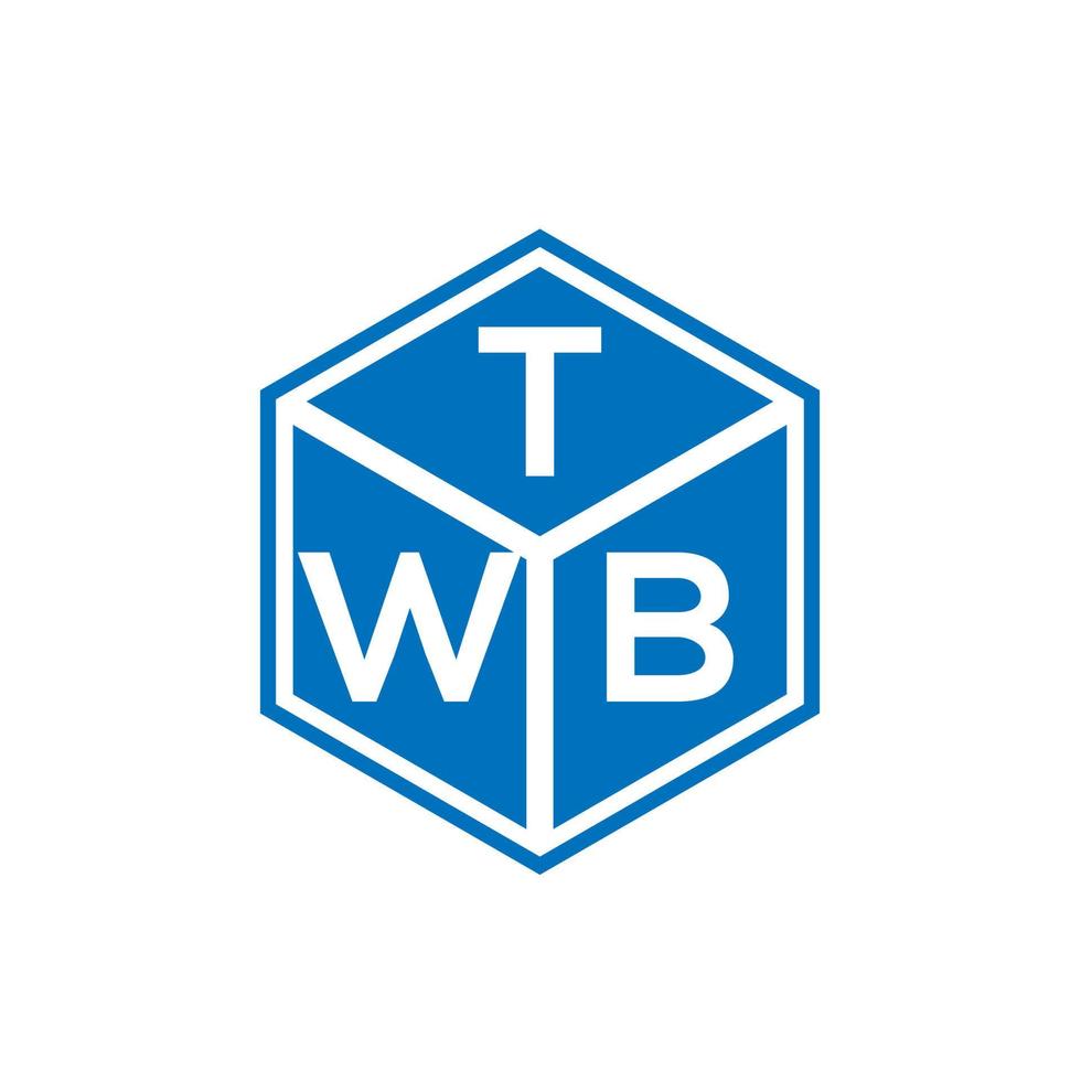 création de logo de lettre twb sur fond noir. concept de logo de lettre initiales créatives twb. conception de lettre twb. vecteur