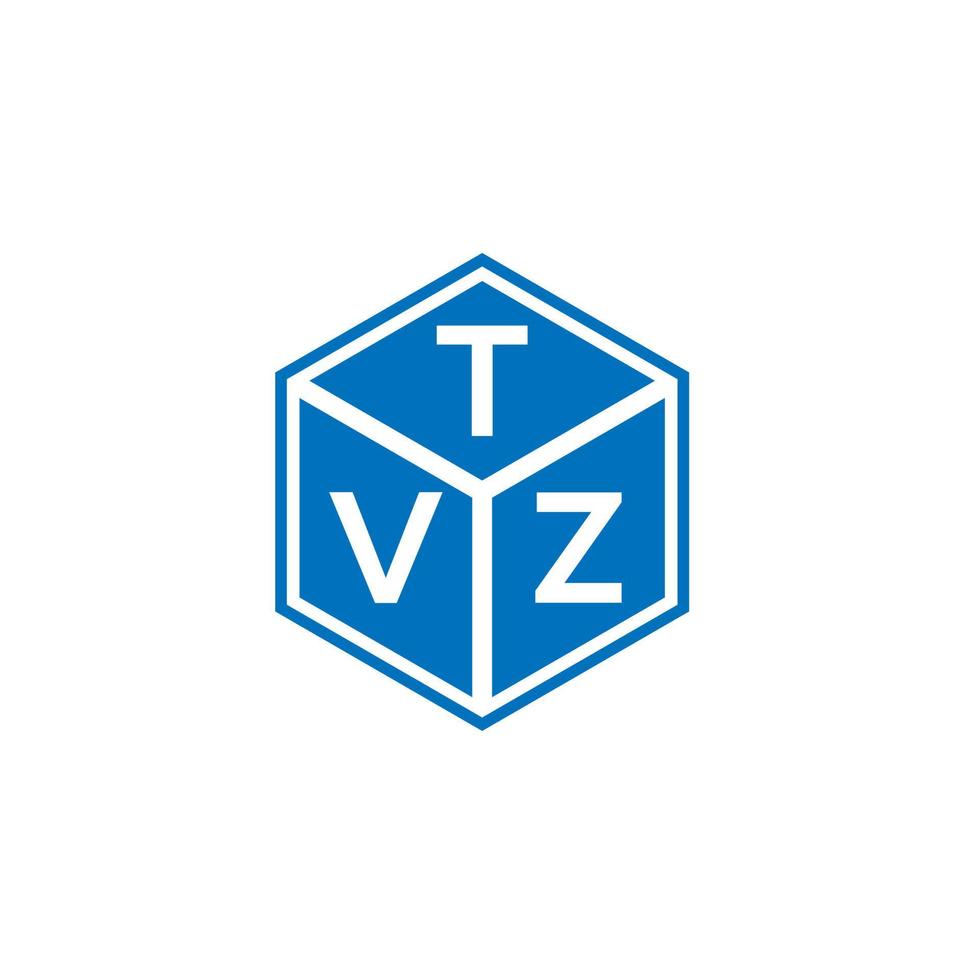 création de logo de lettre tvz sur fond noir. concept de logo de lettre initiales créatives tvz. conception de lettre tvz. vecteur