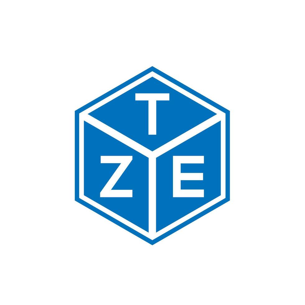 création de logo de lettre tze sur fond noir. concept de logo de lettre initiales créatives tze. conception de lettre tze. vecteur