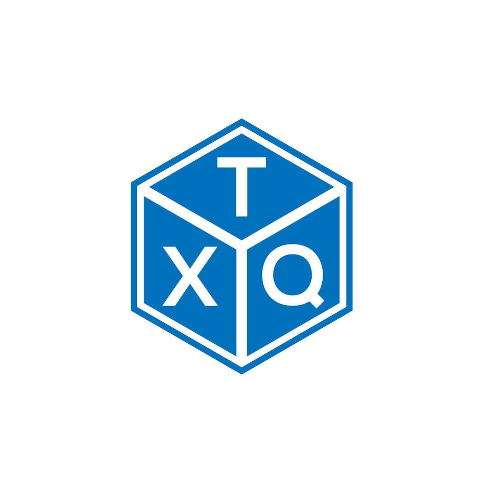 création de logo de lettre txq sur fond noir. concept de logo de lettre initiales créatives txq. conception de lettre txq. vecteur
