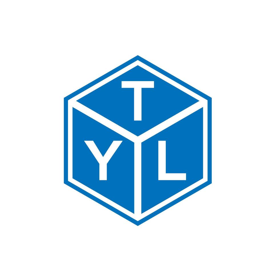 création de logo de lettre tyl sur fond noir. concept de logo de lettre initiales créatives tyl. conception de lettre tyl. vecteur