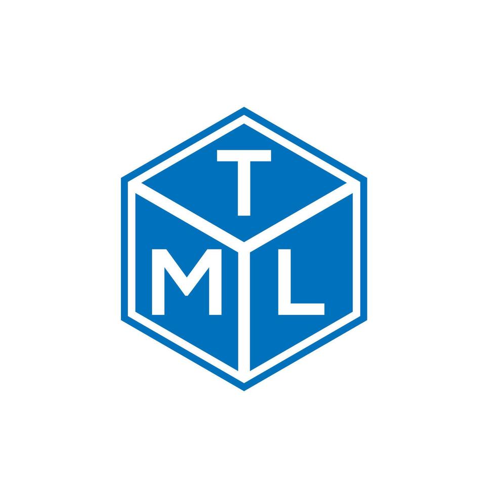 création de logo de lettre tml sur fond noir. concept de logo de lettre initiales créatives tml. conception de lettre tml. vecteur