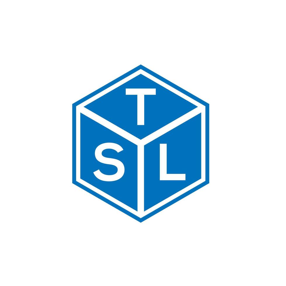 création de logo de lettre tsl sur fond noir. concept de logo de lettre initiales créatives tsl. conception de lettre tsl. vecteur