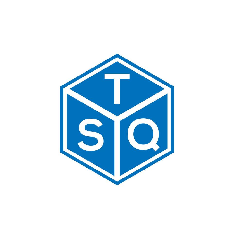 création de logo de lettre tsq sur fond noir. concept de logo de lettre initiales créatives tsq. conception de lettre tsq. vecteur
