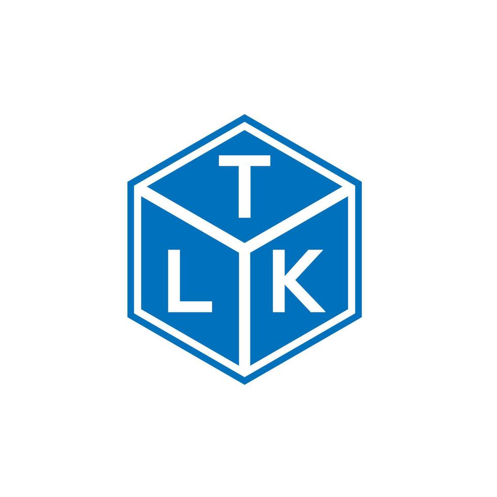 création de logo de lettre tlk sur fond noir. concept de logo de lettre initiales créatives tlk. conception de lettre tlk. vecteur