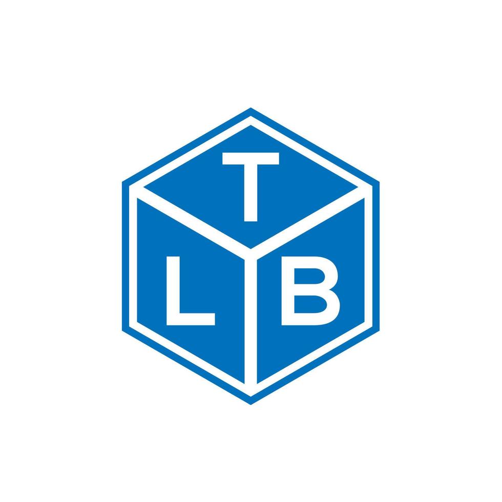 création de logo de lettre tlb sur fond noir. concept de logo de lettre initiales créatives tlb. conception de lettre tlb. vecteur