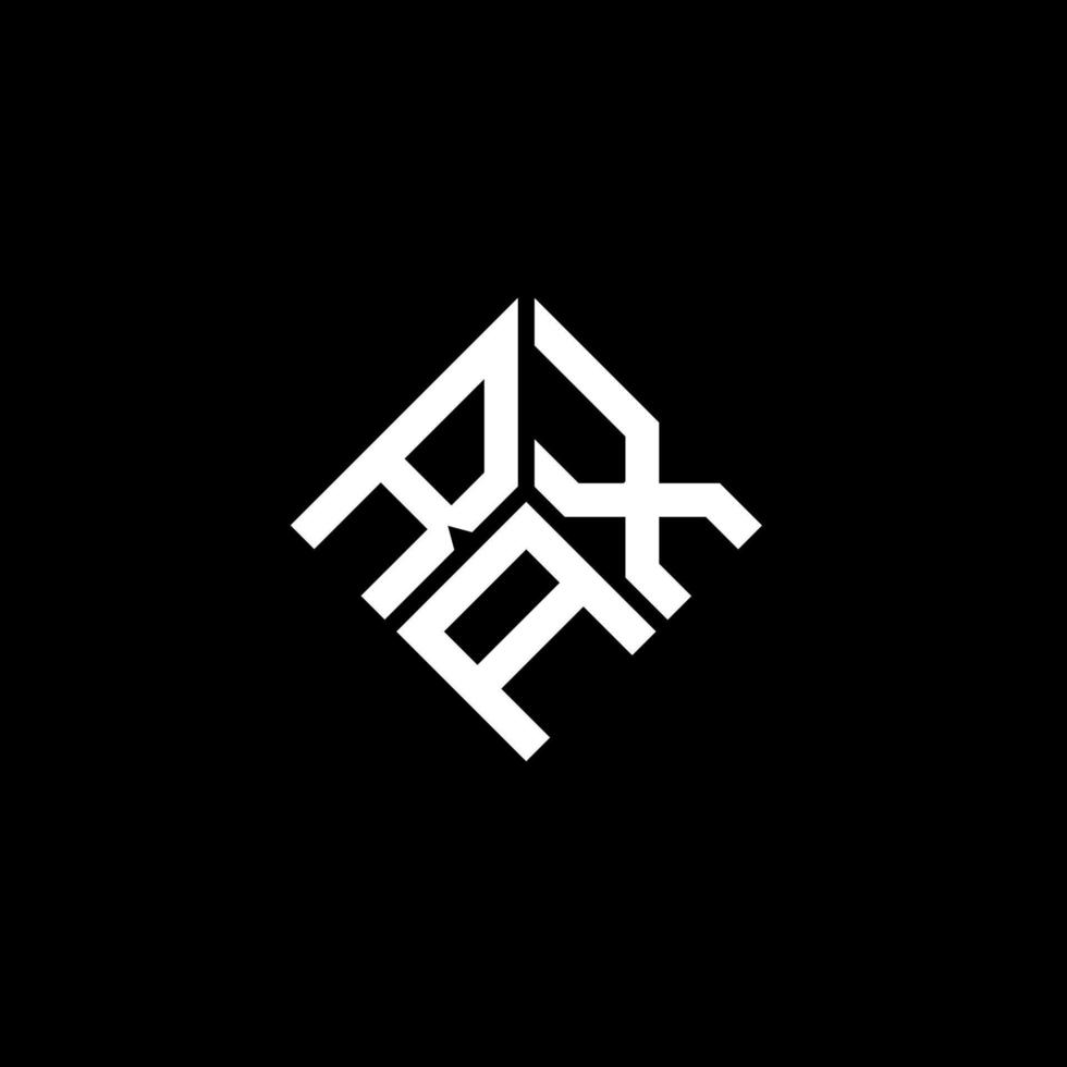 création de logo de lettre rax sur fond noir. concept de logo de lettre initiales créatives rax. conception de lettre rax. vecteur