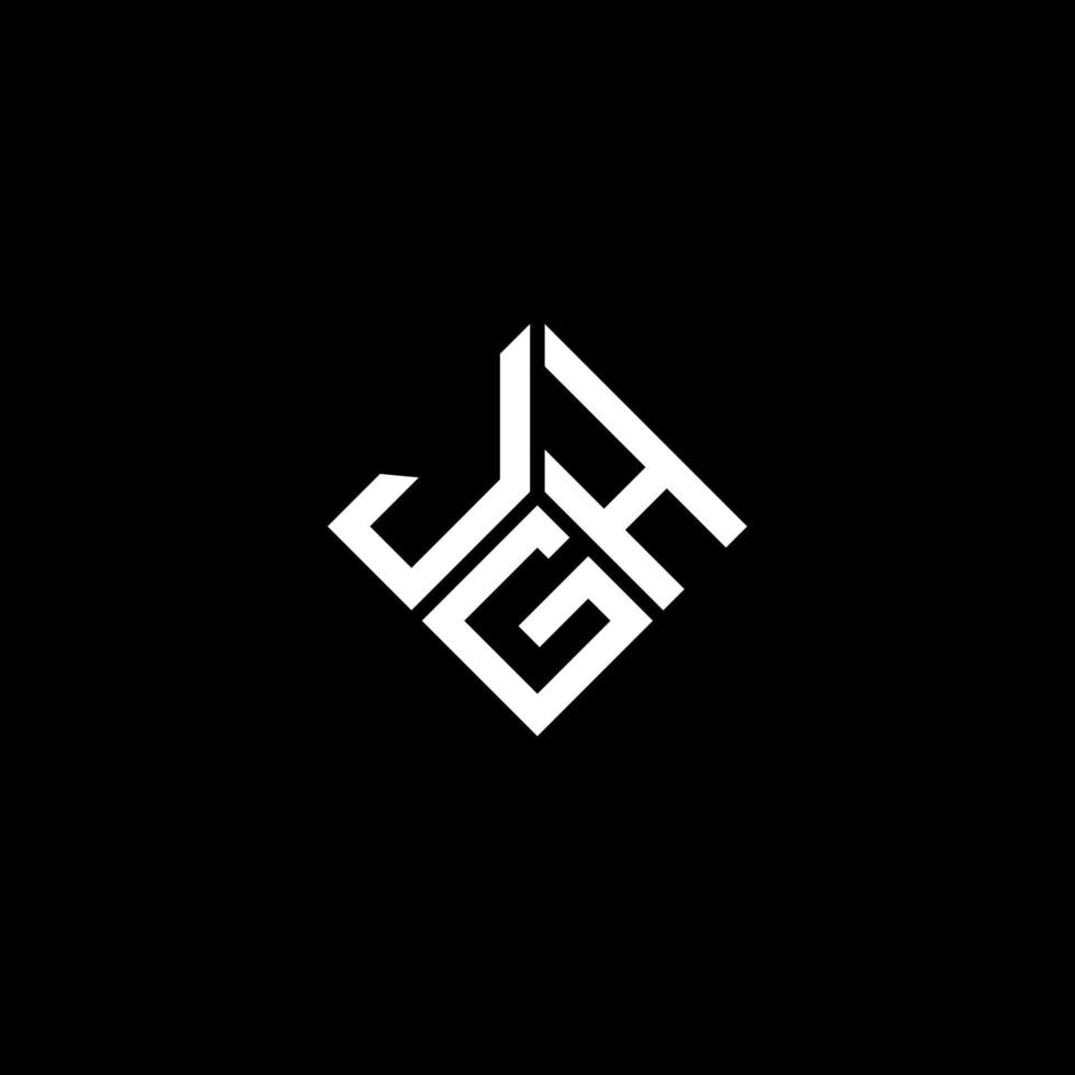 création de logo de lettre jgh sur fond noir. concept de logo de lettre initiales créatives jgh. conception de lettre de l'jgh. vecteur
