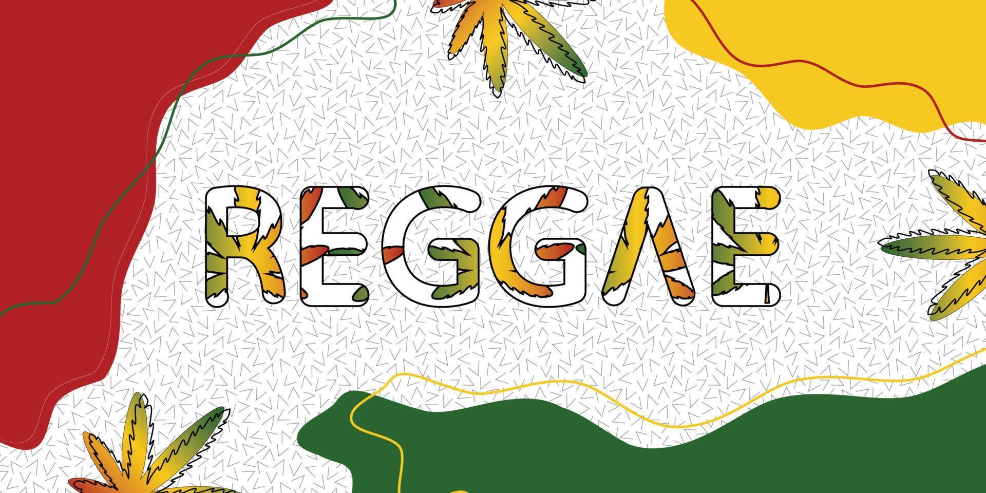 fond de bannière de style reggae jamaica beach marijuana vecteur