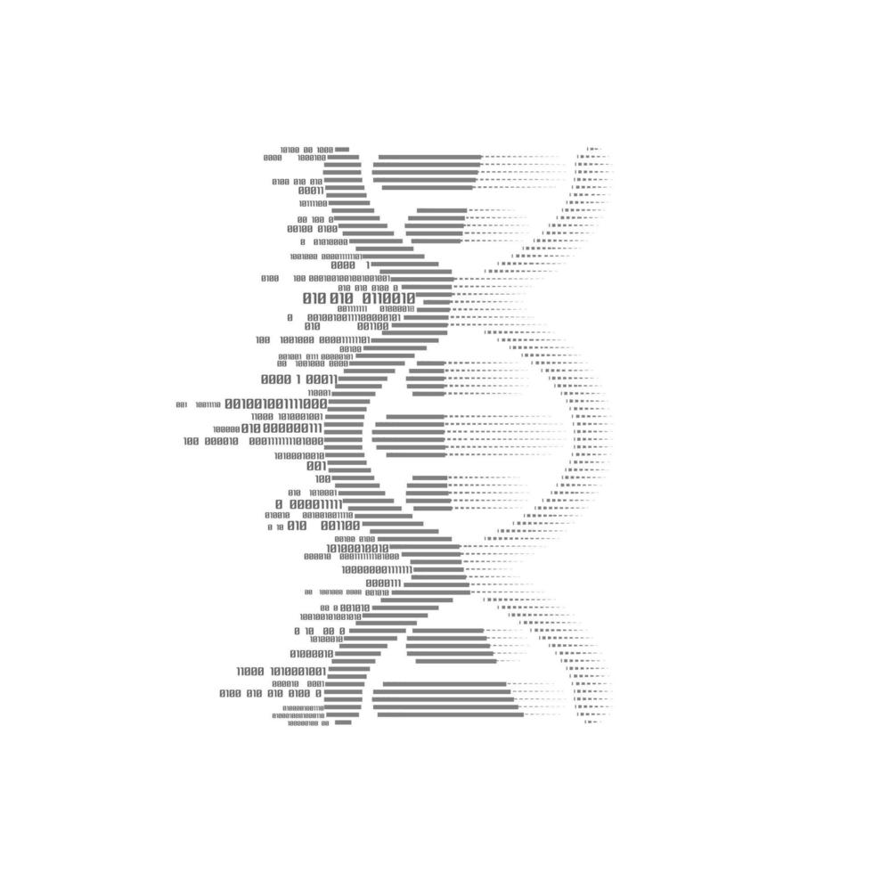 ADN binaire noir vecteur