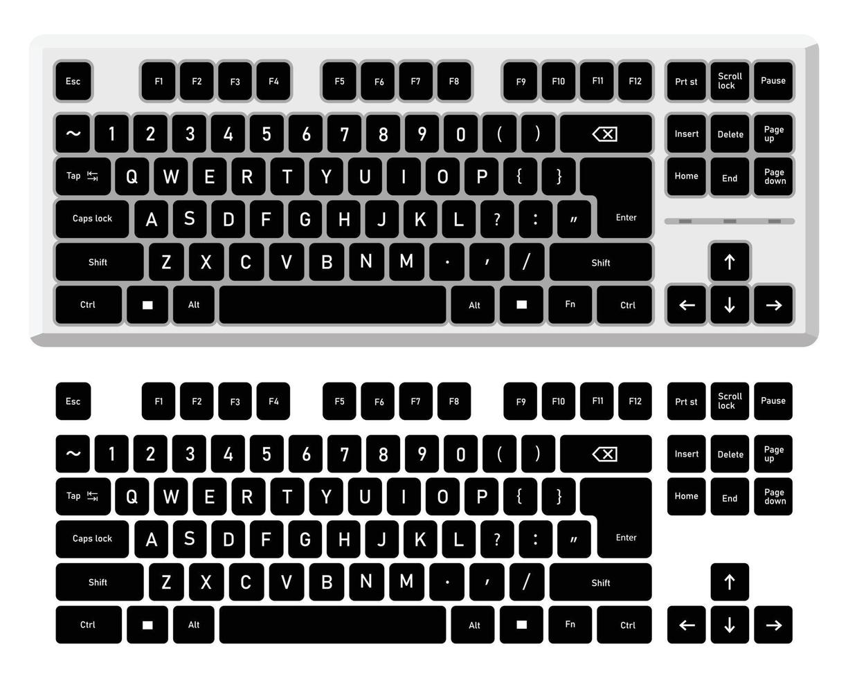 clavier d'ordinateur en vecteur plat simple, appareil électrique.