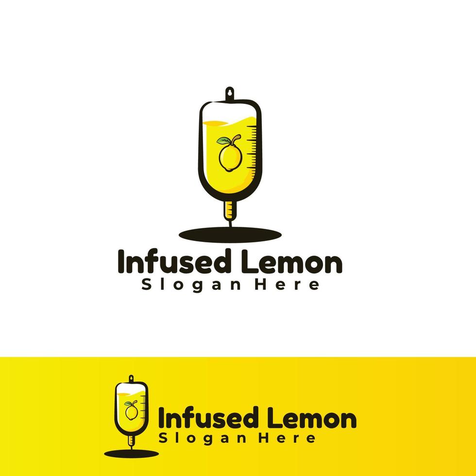 marque de logo d'infusion de citron vecteur