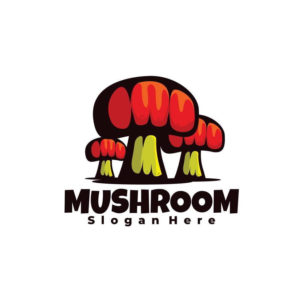 illustration d'art de champignon logo vecteur
