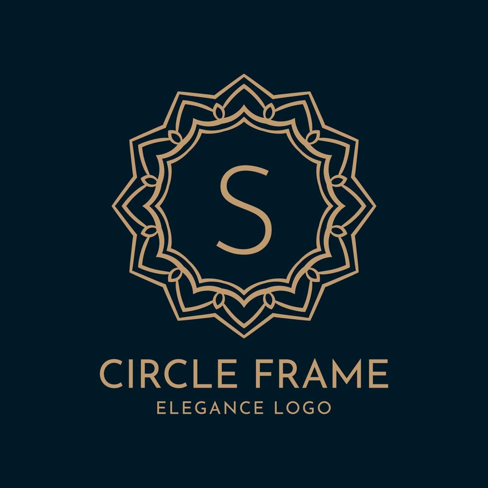 lettre s cercle cadre élégance vector logo design