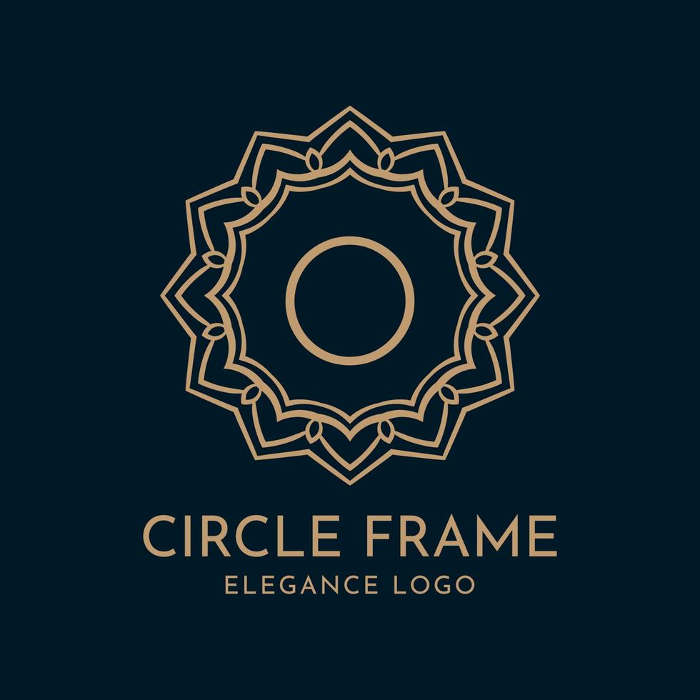 lettre o cercle cadre élégance vector logo design