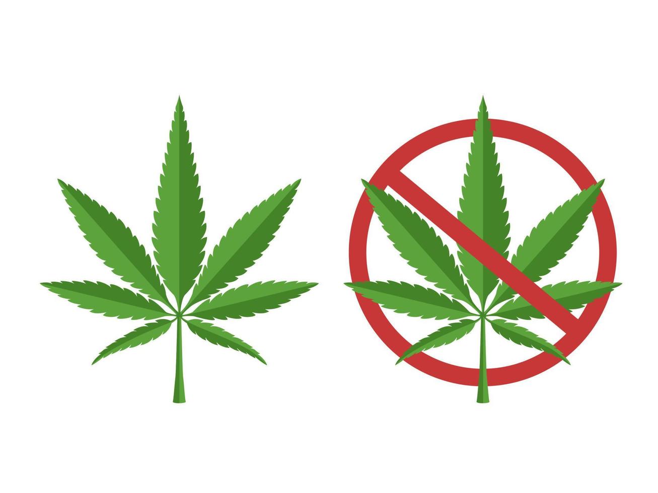illustration vectorielle de feuille de cannabis. vecteur