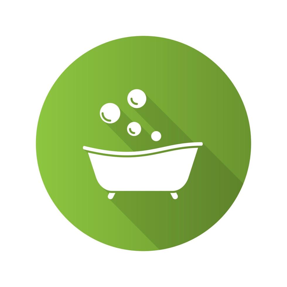icône de glyphe d'ombre portée du design plat de la baignoire pour bébé. prendre un bain. illustration vectorielle silhouette vecteur