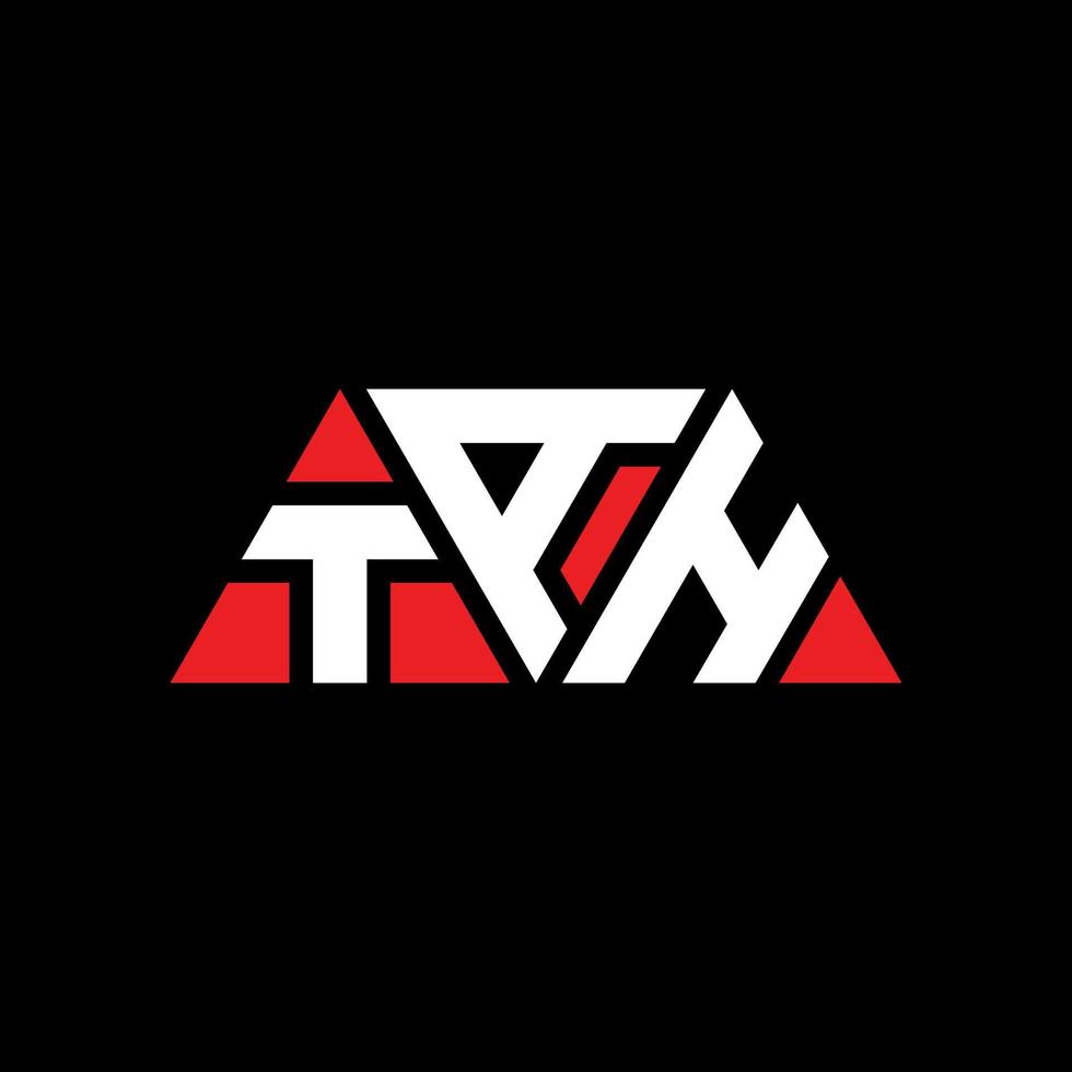 création de logo de lettre triangle tah avec forme de triangle. monogramme de conception de logo triangle tah. modèle de logo vectoriel triangle tah avec couleur rouge. tah logo triangulaire logo simple, élégant et luxueux. tah