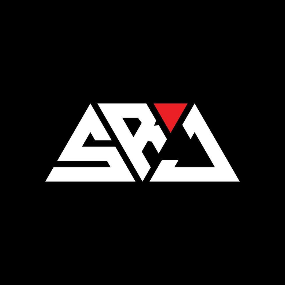 création de logo de lettre triangle srj avec forme de triangle. monogramme de conception de logo triangle srj. modèle de logo vectoriel triangle srj avec couleur rouge. logo triangulaire srj logo simple, élégant et luxueux. srj