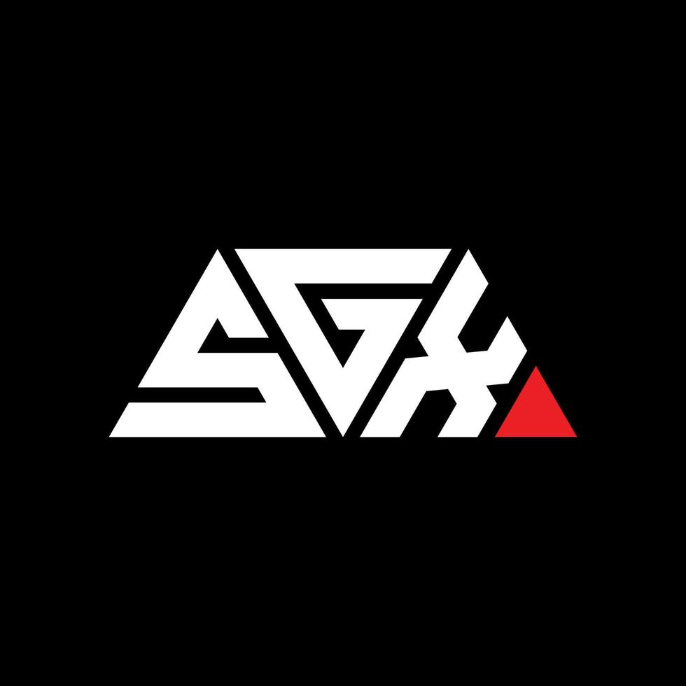 création de logo de lettre triangle sgx avec forme de triangle. monogramme de conception de logo triangle sgx. modèle de logo vectoriel triangle sgx avec couleur rouge. logo triangulaire sgx logo simple, élégant et luxueux. sgx