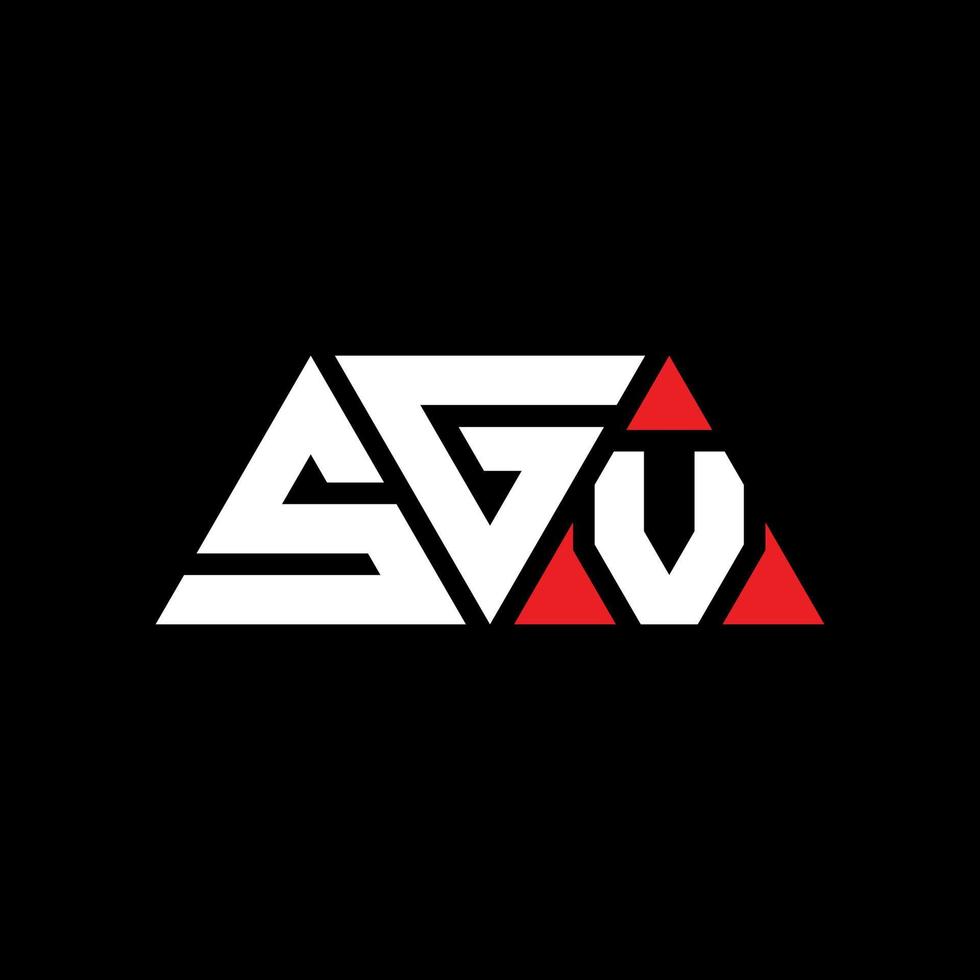 création de logo de lettre triangle sgv avec forme de triangle. monogramme de conception de logo triangle sgv. modèle de logo vectoriel triangle sgv avec couleur rouge. logo triangulaire sgv logo simple, élégant et luxueux. sgv
