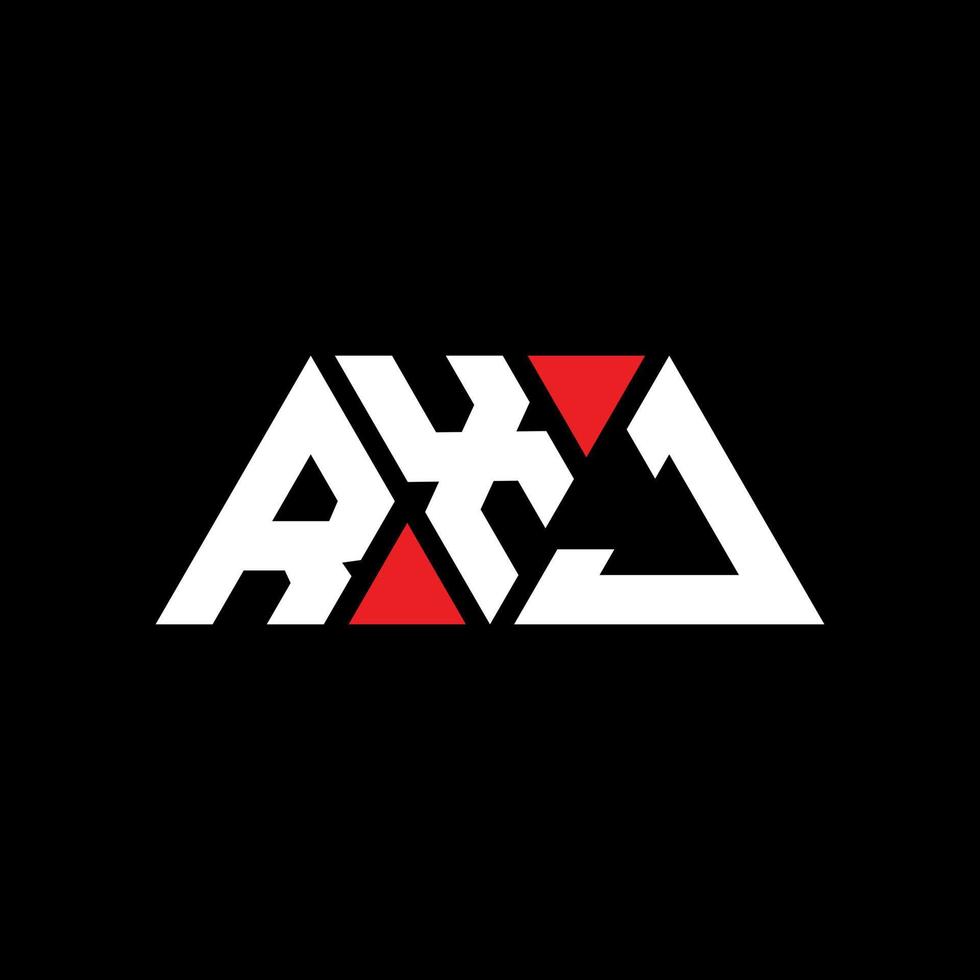 création de logo de lettre triangle rxj avec forme de triangle. monogramme de conception de logo triangle rxj. modèle de logo vectoriel triangle rxj avec couleur rouge. logo triangulaire rxj logo simple, élégant et luxueux. rxj