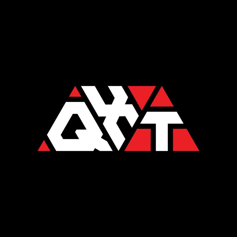 création de logo de lettre triangle qxt avec forme de triangle. monogramme de conception de logo triangle qxt. modèle de logo vectoriel triangle qxt avec couleur rouge. logo triangulaire qxt logo simple, élégant et luxueux. qxt