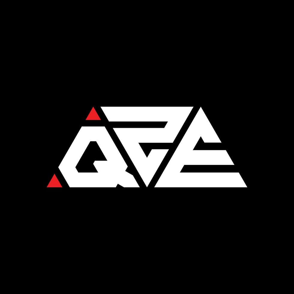 création de logo de lettre triangle qze avec forme de triangle. monogramme de conception de logo triangle qze. modèle de logo vectoriel triangle qze avec couleur rouge. logo triangulaire qze logo simple, élégant et luxueux. qze