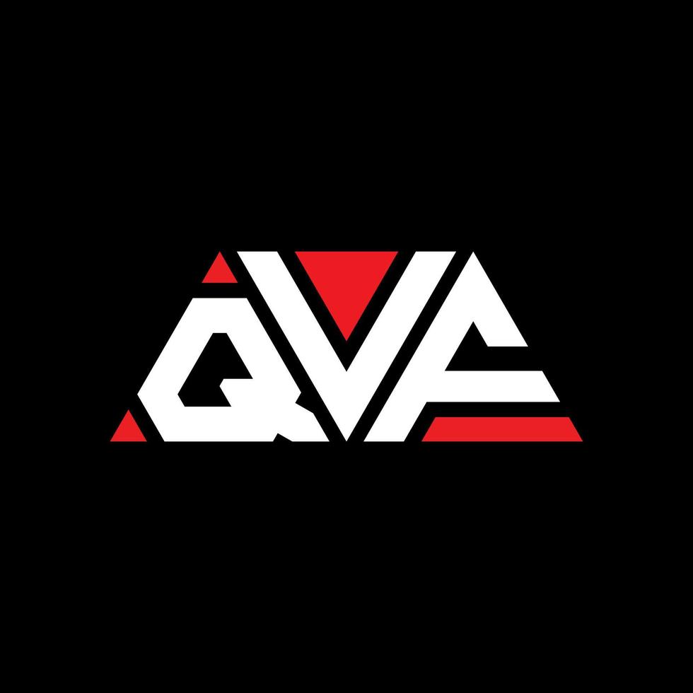 création de logo de lettre triangle qvf avec forme de triangle. monogramme de conception de logo triangle qvf. modèle de logo vectoriel triangle qvf avec couleur rouge. logo triangulaire qvf logo simple, élégant et luxueux. qvf