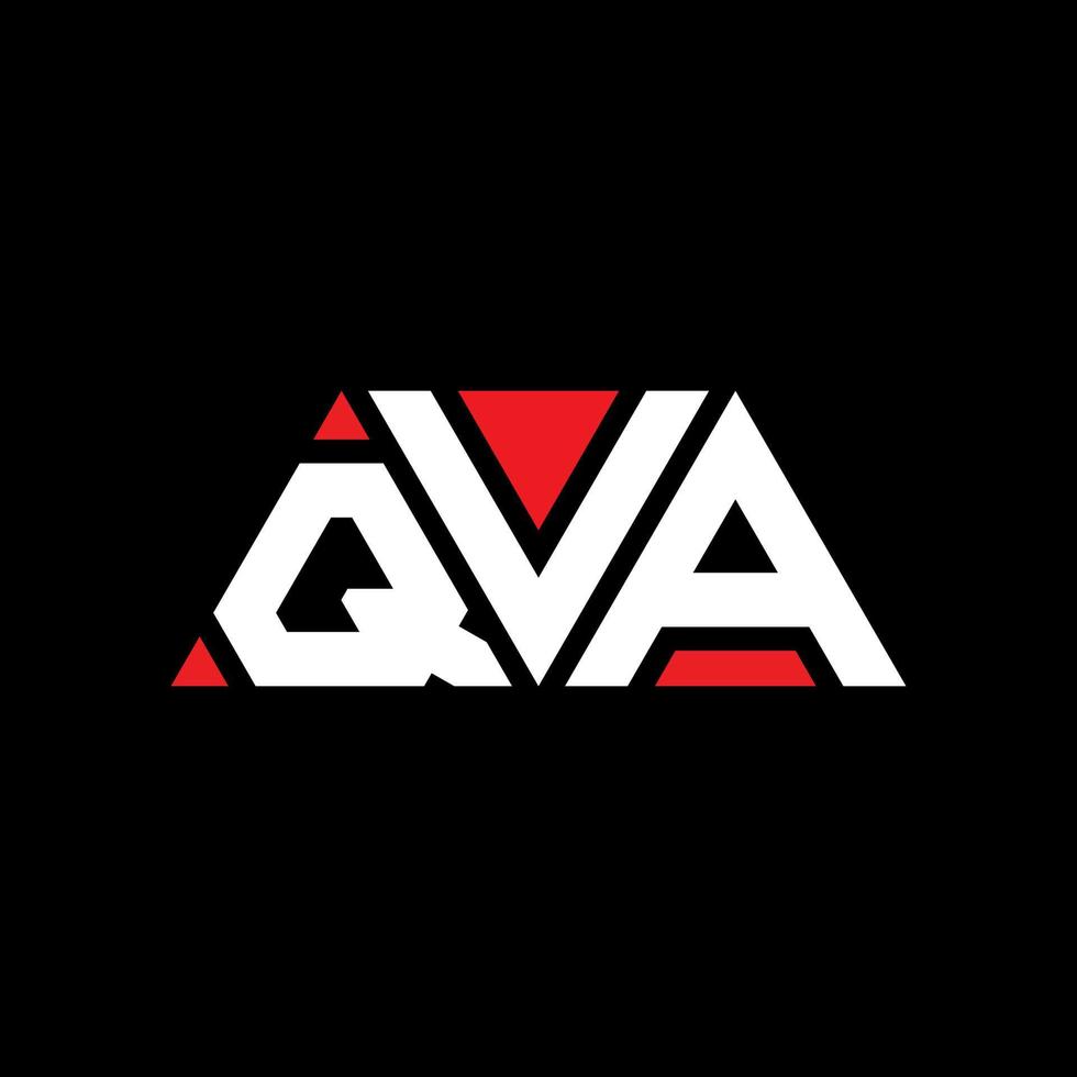 création de logo de lettre triangle qva avec forme de triangle. monogramme de conception de logo triangle qva. modèle de logo vectoriel triangle qva avec couleur rouge. logo triangulaire qva logo simple, élégant et luxueux. qva