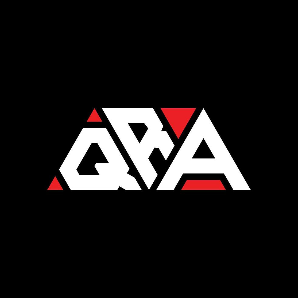 création de logo de lettre triangle qra avec forme de triangle. monogramme de conception de logo triangle qra. modèle de logo vectoriel triangle qra avec couleur rouge. qra logo triangulaire logo simple, élégant et luxueux. qra