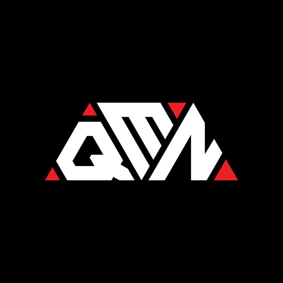 création de logo de lettre triangle qmn avec forme de triangle. monogramme de conception de logo triangle qmn. modèle de logo vectoriel triangle qmn avec couleur rouge. logo triangulaire qmn logo simple, élégant et luxueux. qmn