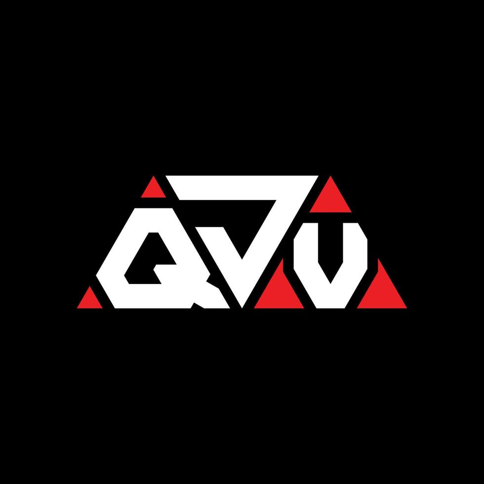 création de logo de lettre triangle qjv avec forme de triangle. monogramme de conception de logo triangle qjv. modèle de logo vectoriel triangle qjv avec couleur rouge. qjv logo triangulaire logo simple, élégant et luxueux. qjv