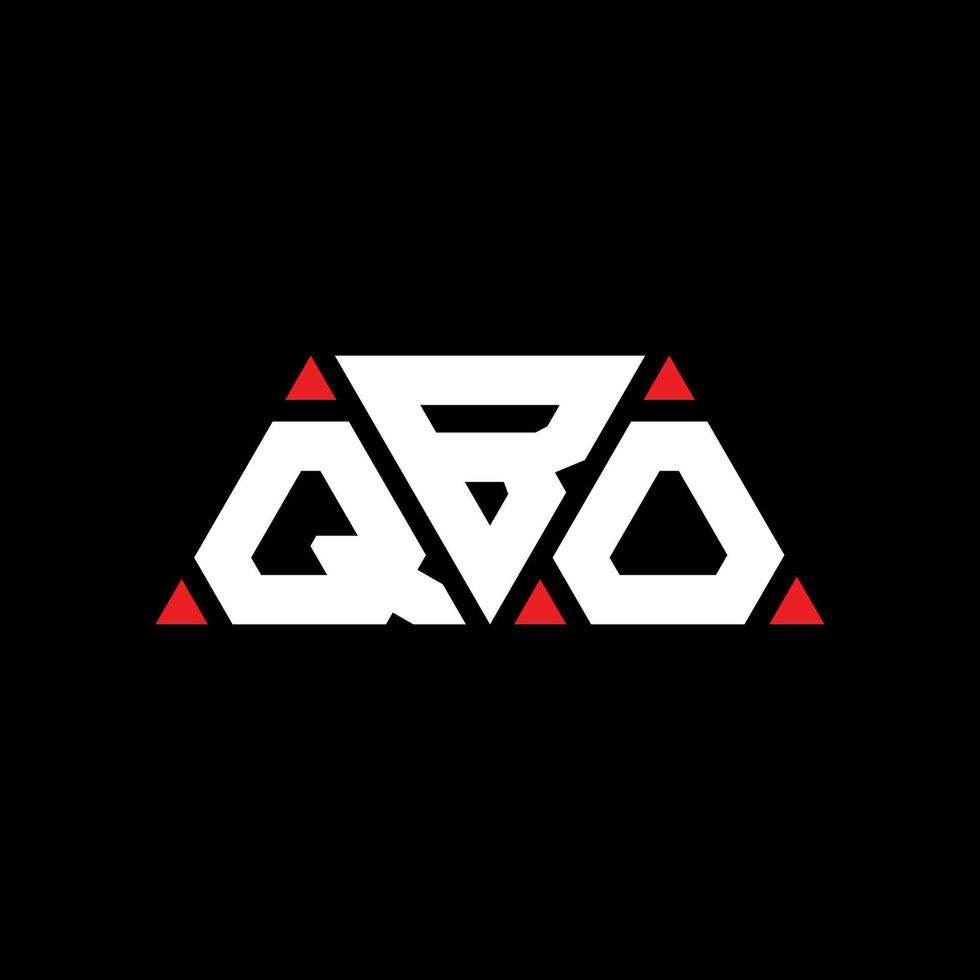 création de logo de lettre triangle qbo avec forme de triangle. monogramme de conception de logo triangle qbo. modèle de logo vectoriel triangle qbo avec couleur rouge. logo triangulaire qbo logo simple, élégant et luxueux. qbo