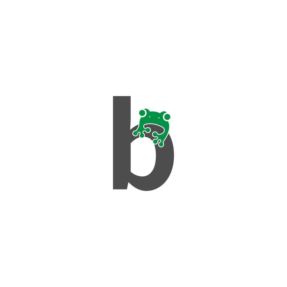icône de grenouille collée à l'illustration vectorielle de lettre vecteur