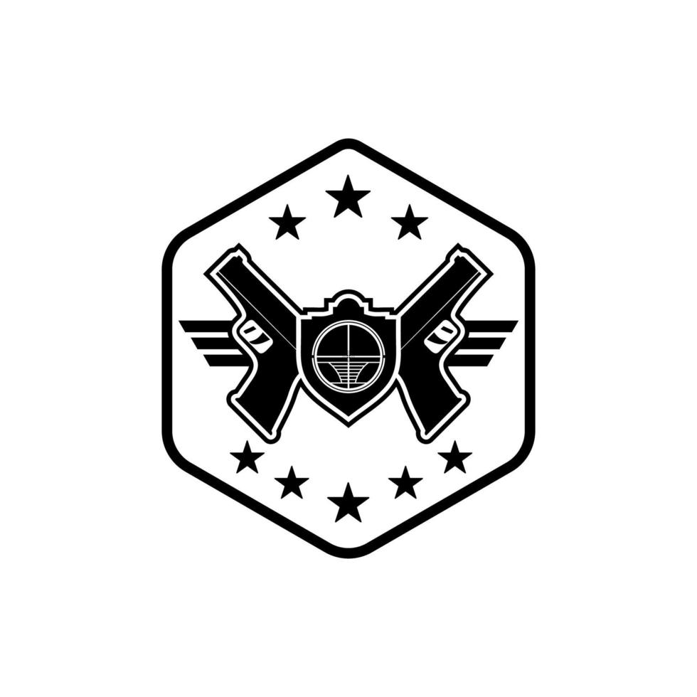 logo double pistolet vecteur