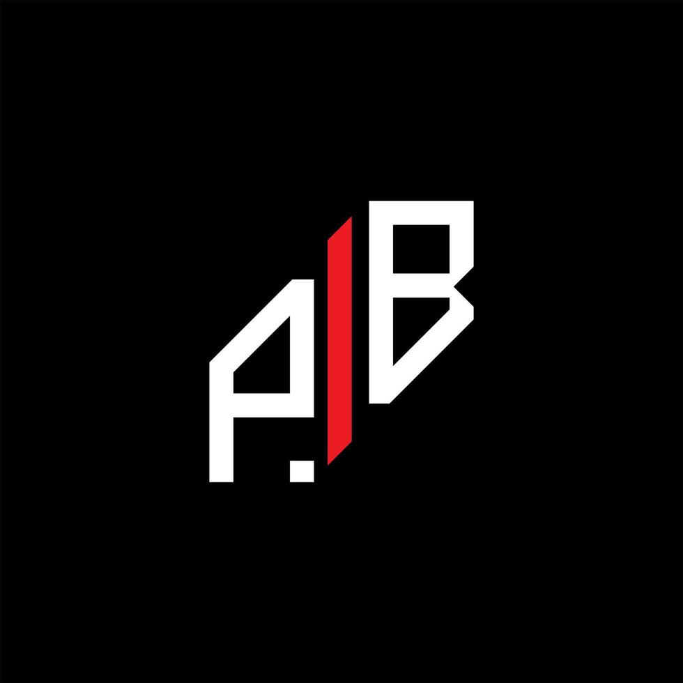 conception créative de logo de lettre pb avec graphique vectoriel
