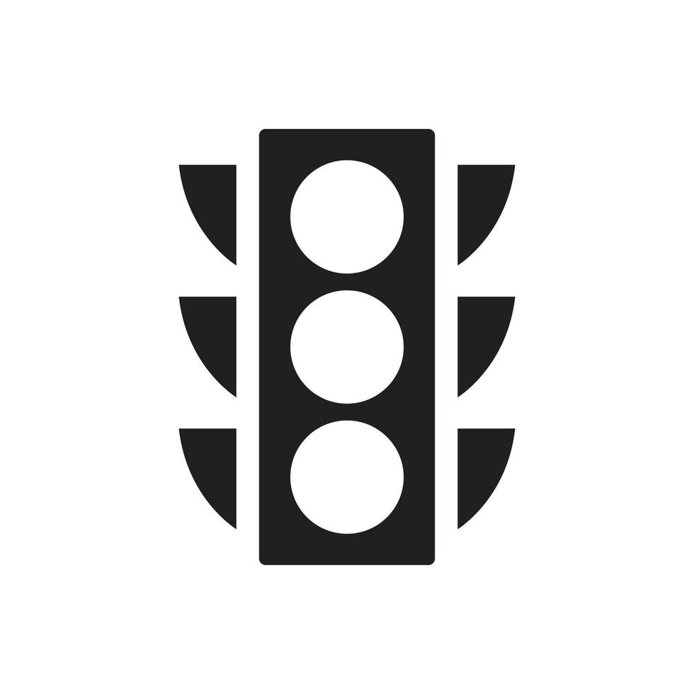eps10 vecteur noir feu icône solide isolé sur fond blanc. symbole de feu de signalisation dans un style moderne et plat simple pour la conception de votre site Web, l'interface utilisateur de pictogramme, le logo et l'application mobile